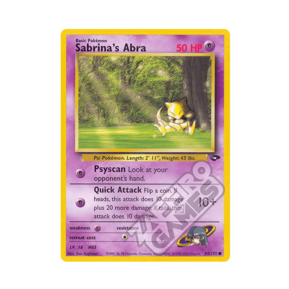 094/132 Sabrina's Abra Comune Unlimited (ENG) - Gym Challenge rr