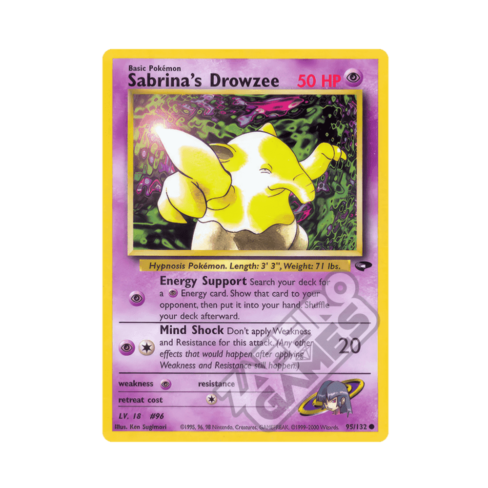 095/132 Sabrina's Drowzee Comune Unlimited (ENG) - Gym Challenge rr