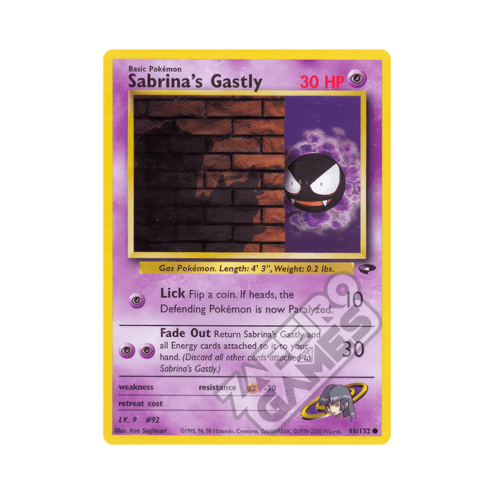 096/132 Sabrina's Gastly Comune Unlimited (ENG) - Gym Challenge rr