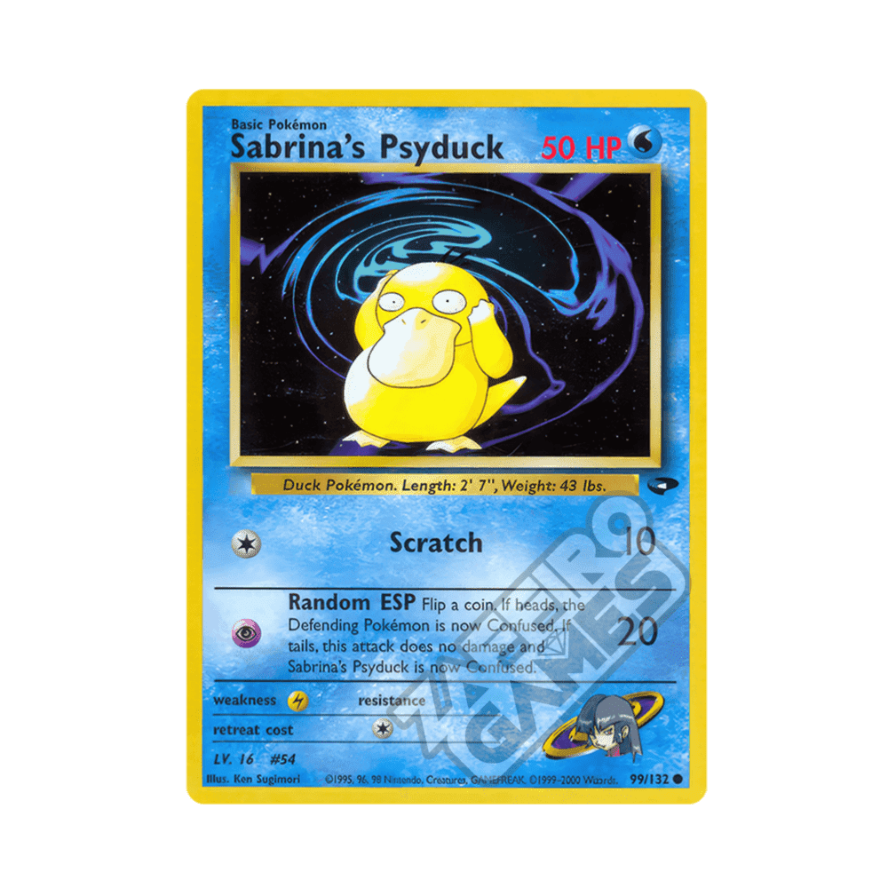 099/132 Sabrina's Psyduck Comune Unlimited (ENG) - Gym Challenge rr