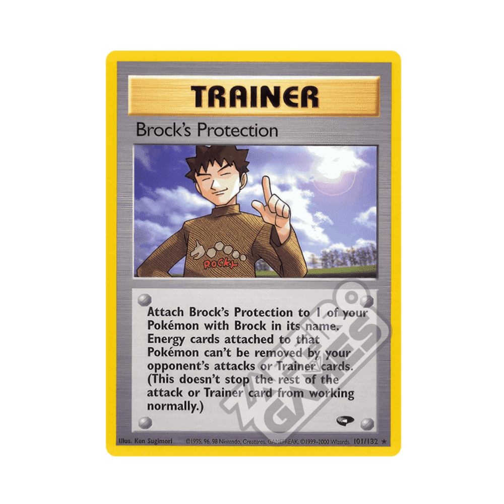 101/132 Brock's Protection Rara Unlimited (ENG) - Gym Challenge rr