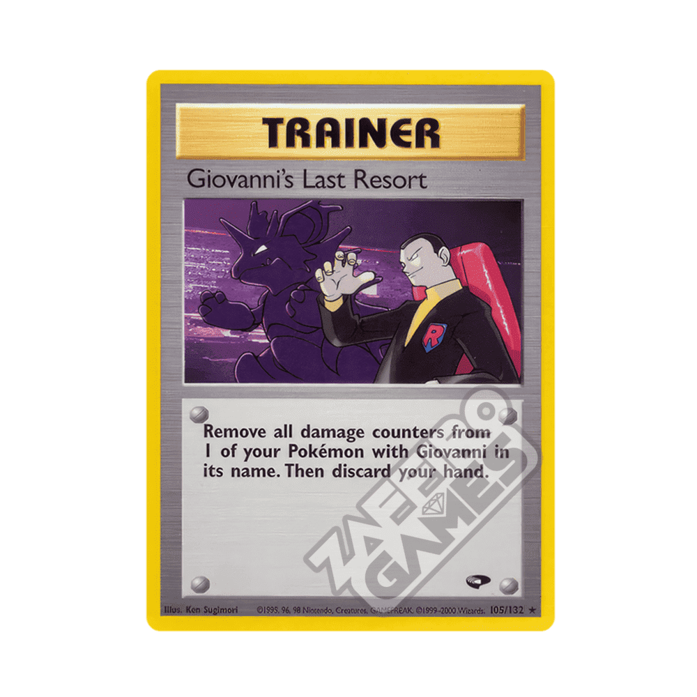 105/132 Giovanni's Last Resort Rara Unlimited (ENG) - Gym Challenge rr