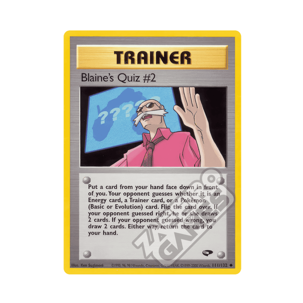 111/132 Blaine's Quiz #2 Non Comune Unlimited (ENG) - Gym Challenge rr
