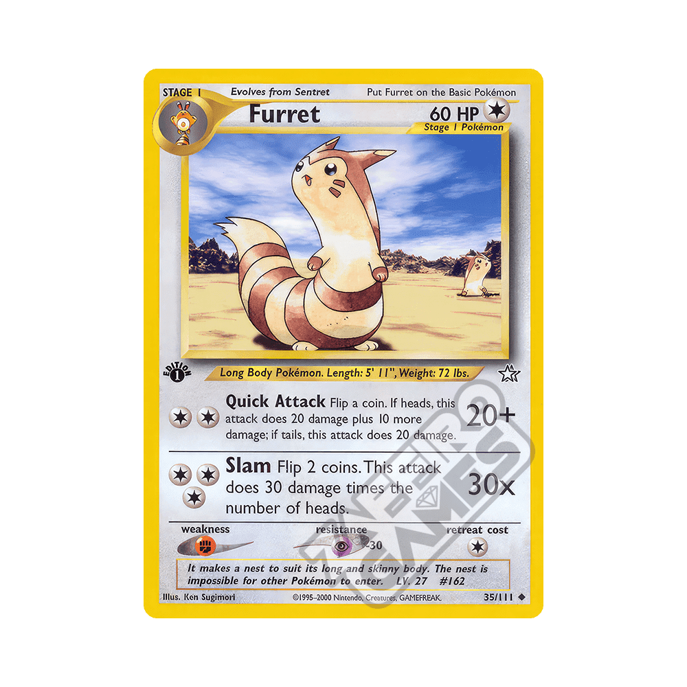 035/111 Furret Non Comune Prima Edizione (ITA) - Neo Genesis rr