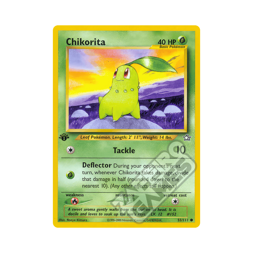 053/111 Chikorita Comune Prima Edizione (ITA) - Neo Genesis rr
