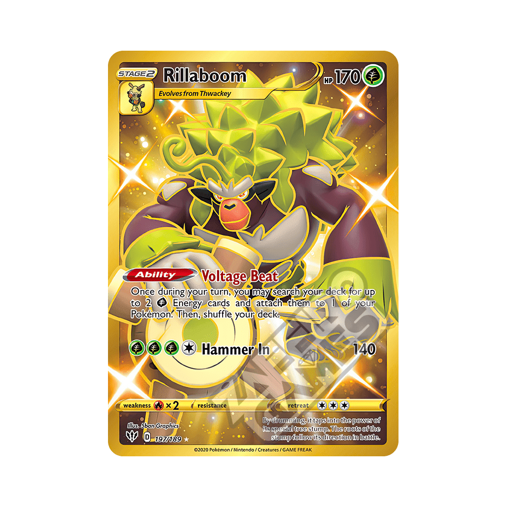 pokemon rillaboom gold card Pokemon TCG Sword & Shield 25th Anniversary Golden BOX Japanese – Eclipse  Games Pty Ltd main image 1