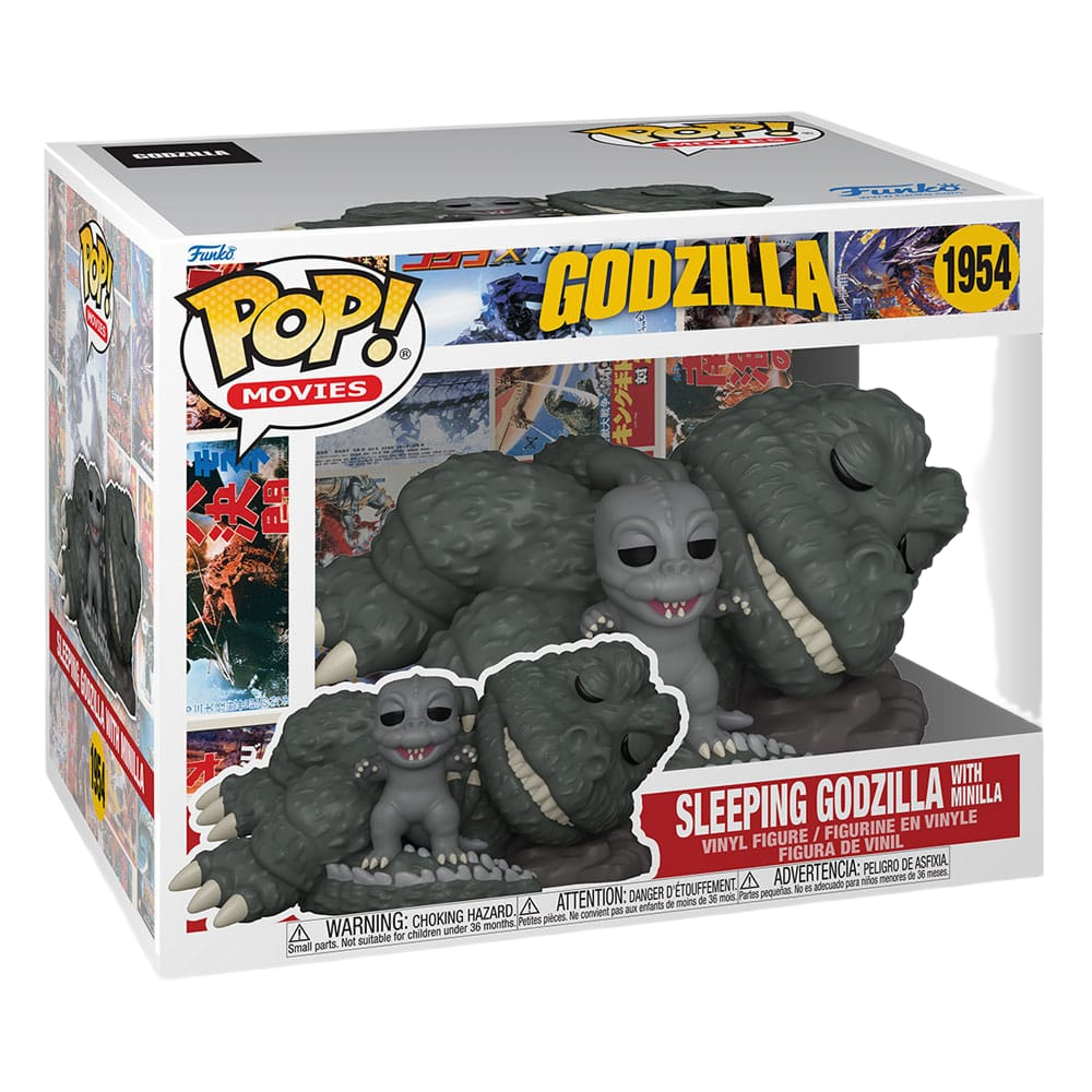 Godzilla Super Sized POP! Movies Vinyl Figure Sleeping Godzilla with Minilla 15 cm