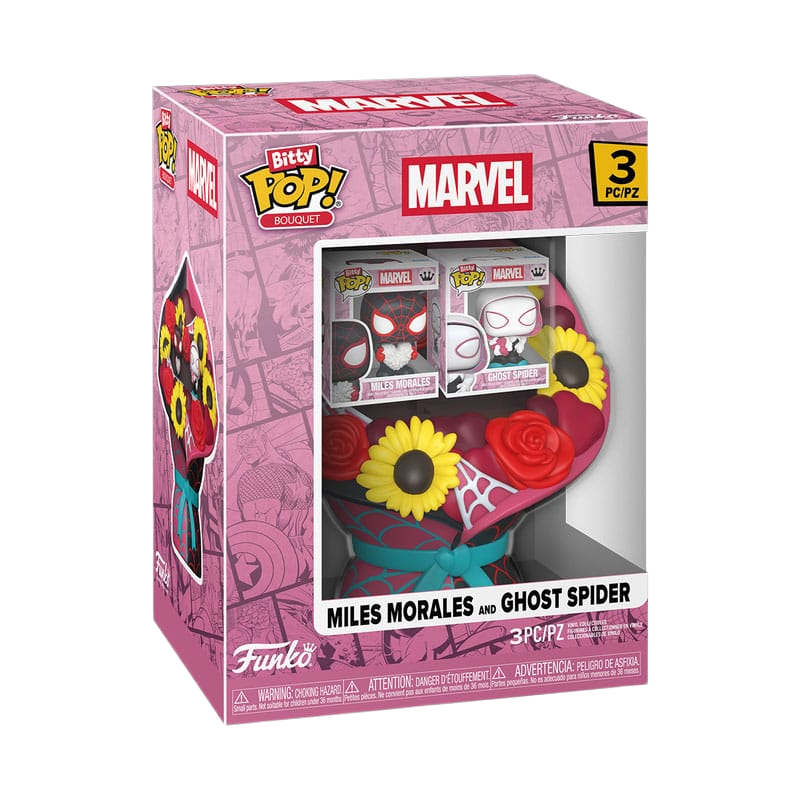 Marvel Bitty POP! Bouquet Vinyl Figure 2-Pack Miles Morales & Ghost Spider (Valentine) 4 cm