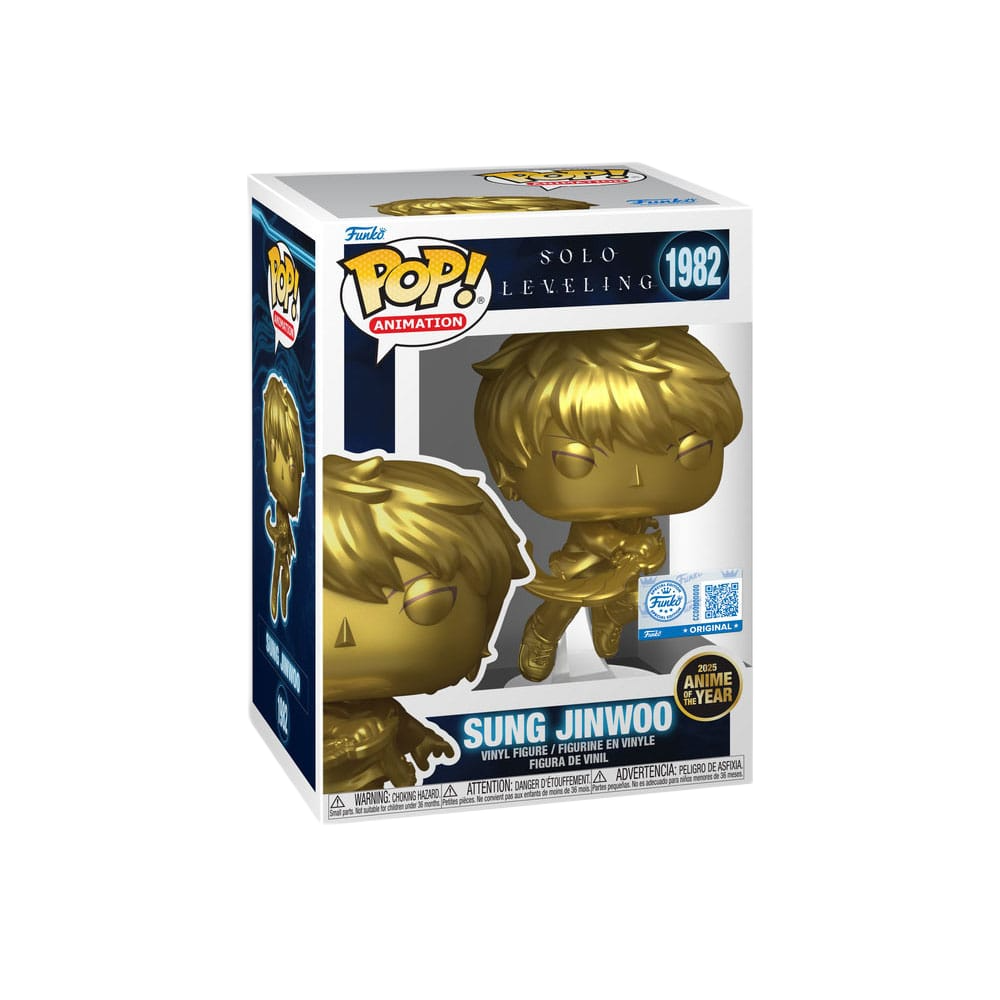Solo Leveling Pop! Animation Vinyl Figure Sung Jinwoo (Gold) Exclusive Edition 10 cm