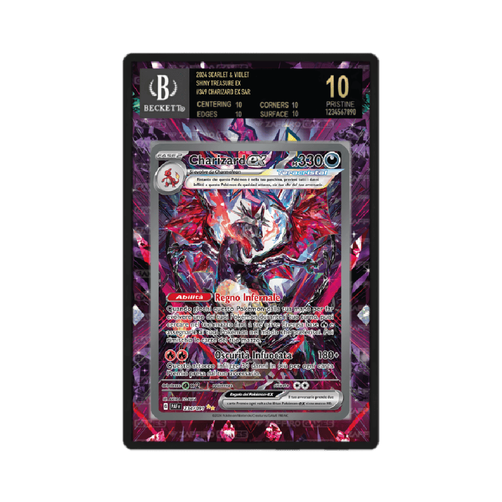 Charizard ex Teracristal Shiny 234/091 Destino di Paldea Case BGS - ZGC