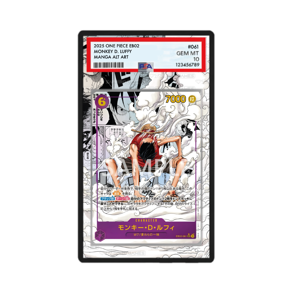 Monkey.D.Luffy 061 EB02 (Manga) Anime 25th Collection Case PSA - ZGC