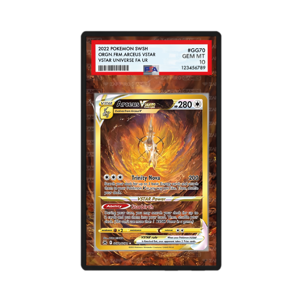 Arceus V Astro Gold Galleria Di Galar GG70/GG70 Zenit Regale Case PSA - ZGC