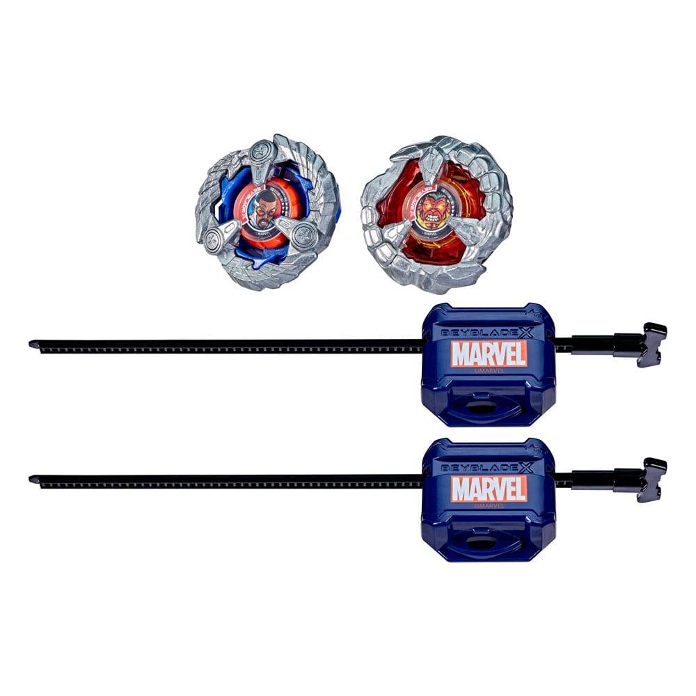 Beyblade X and Marvel Collab Captain America 4-70GB vs. Red Hulk 1-80R
