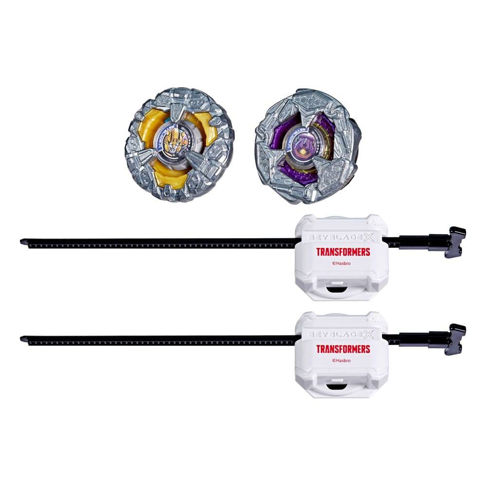 Beyblade X and Transformers Collab Bumblebee 3-60GP vs. Shockwave 5-80O