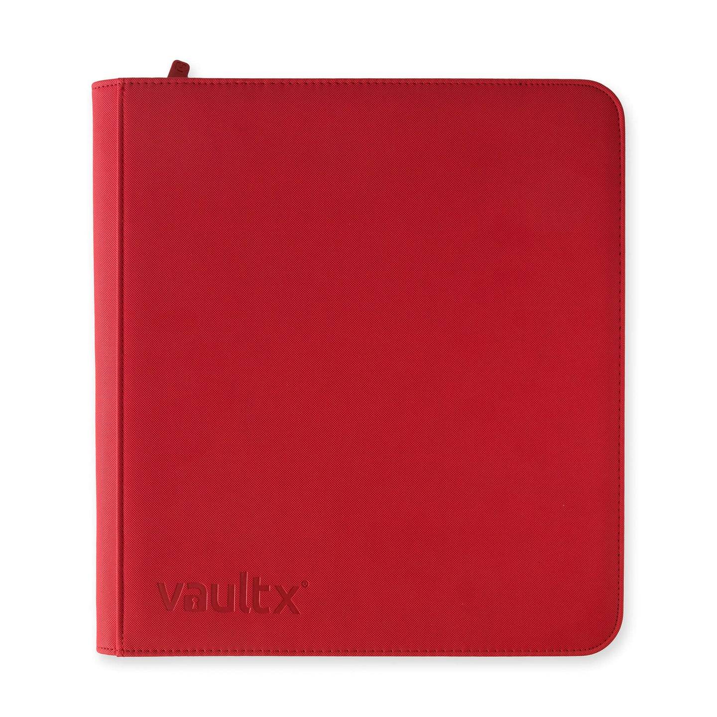 Vault X - 12 Pocket Exo-Tech Zip Binder Fire Red