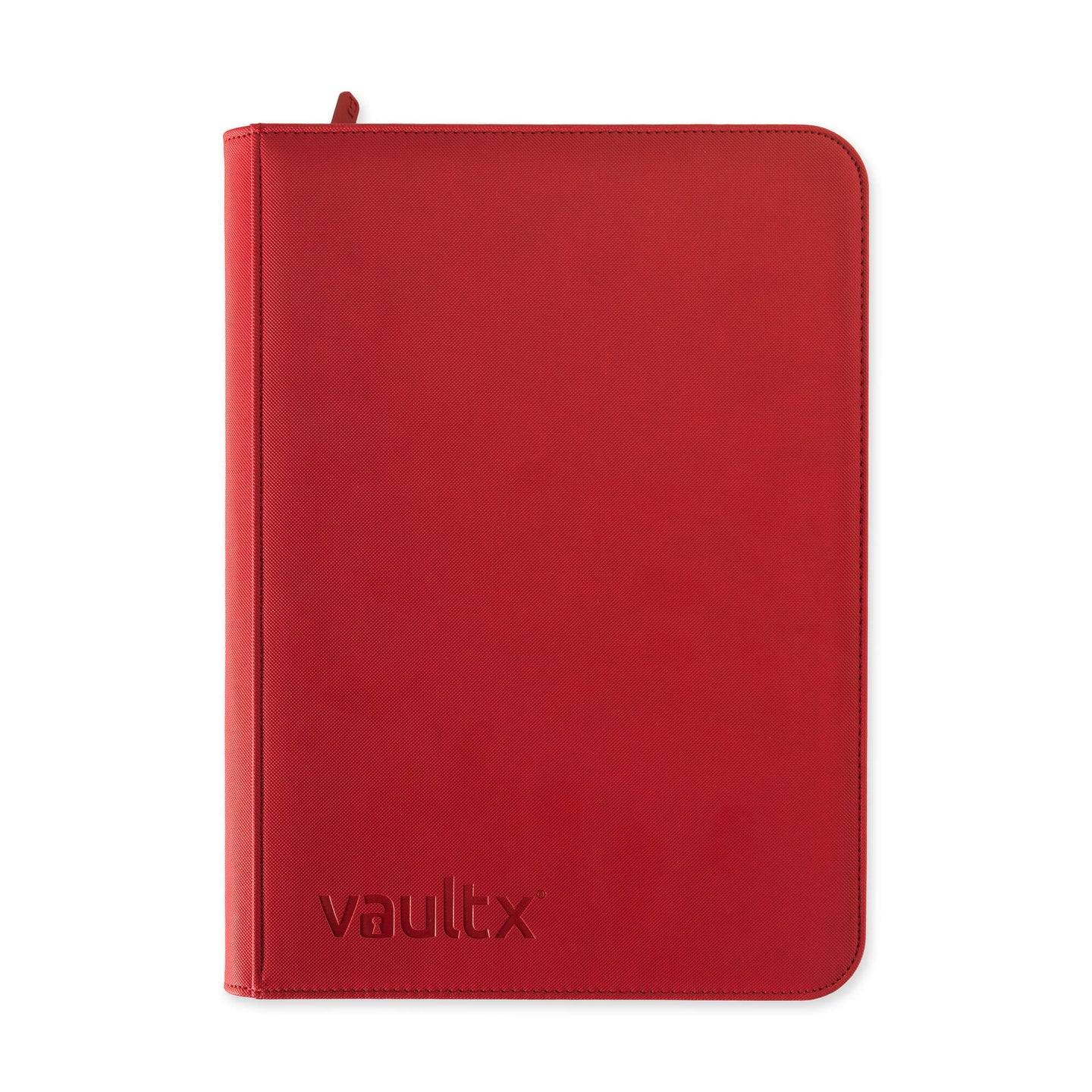 Vault X - 9 Pocket Exo-Tech Zip Binder Fire Red