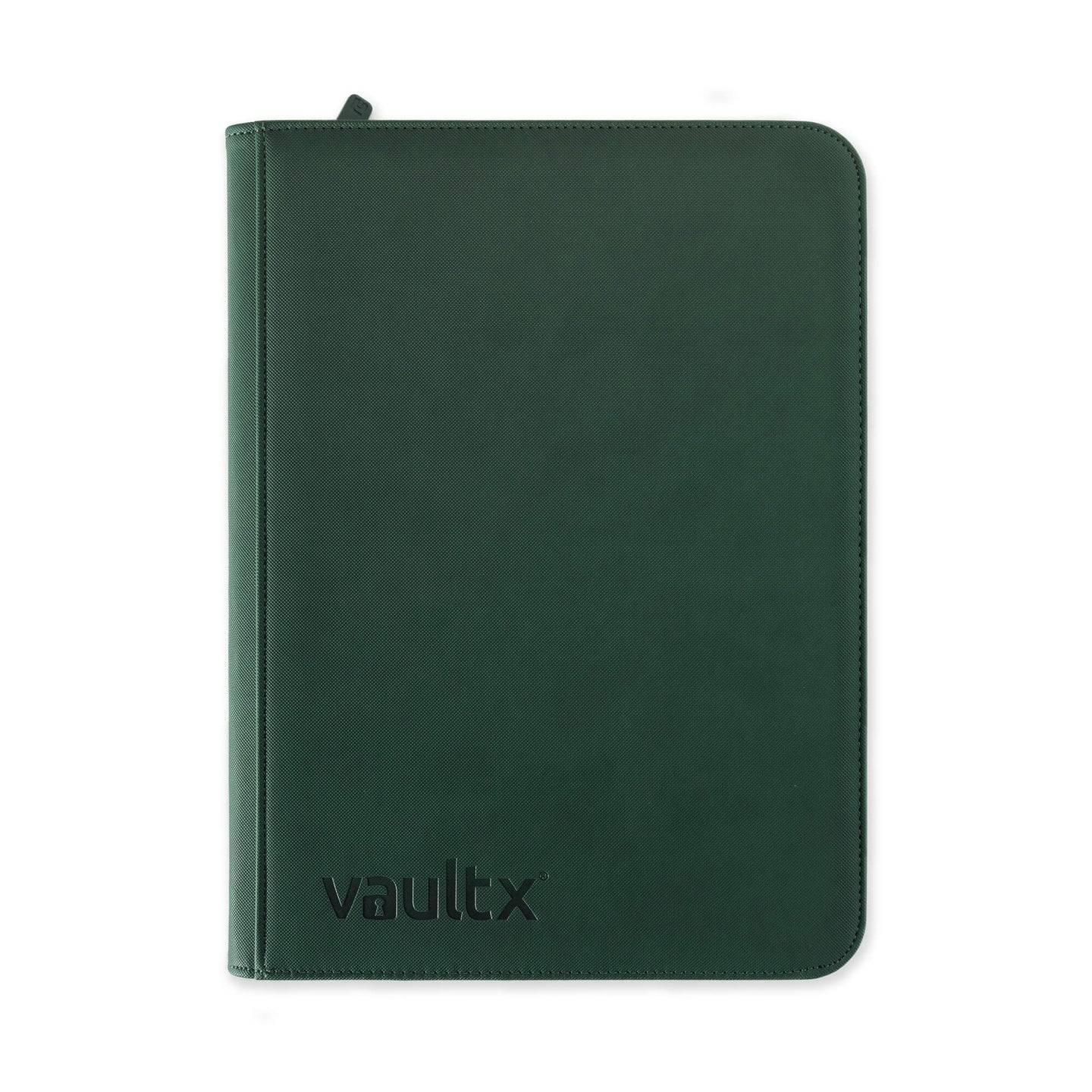 Vault X - 9 Pocket Exo-Tech Zip Binder Forest Green