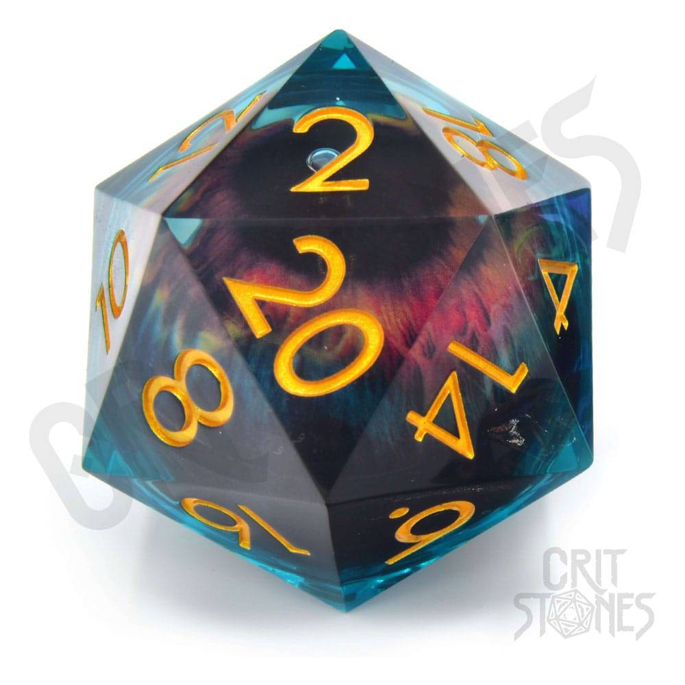 CritStones Liquid Core Dice D20 Eye of the Oracle 5 cm