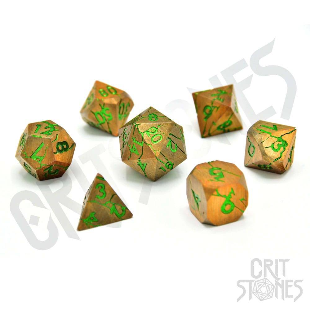 CritStones Metal Dice Set Gorgon Gaze
