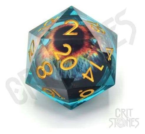 CritStones Liquid Core Dice D20 Eye of the Oracle 3 cm