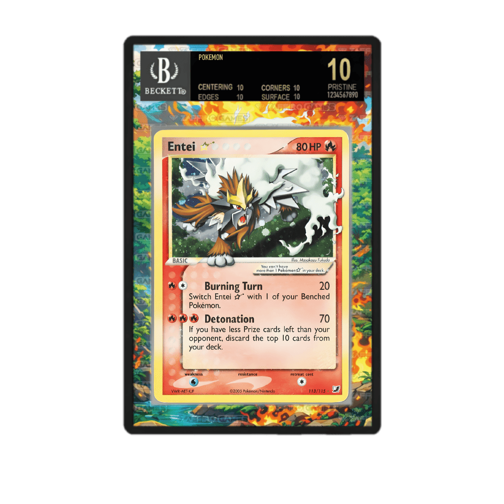 Entei ☆ Gold Star 113/115 Forza Segrete Case BGS - ZGC