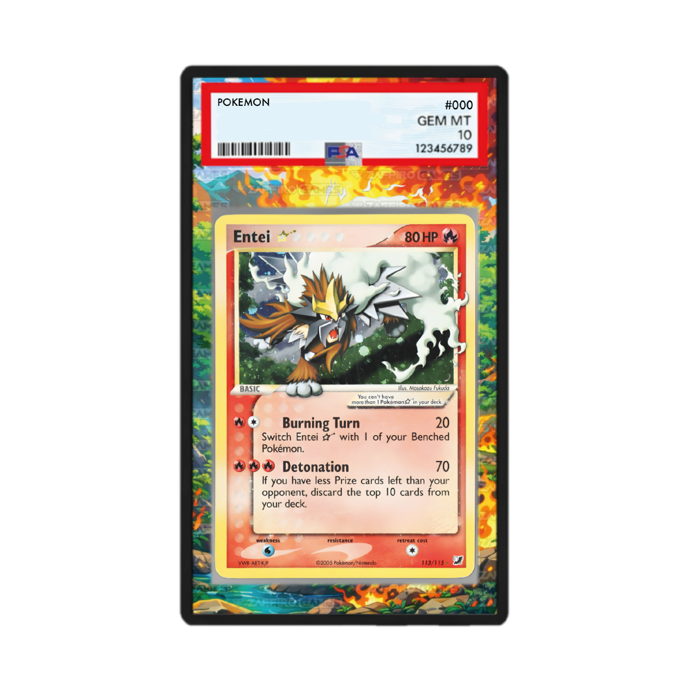Entei ☆ Gold Star 113/115 Forza Segrete Case PSA - ZGC