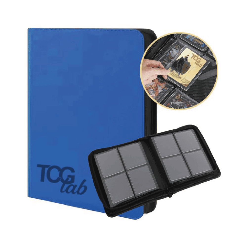 TcgLab Album per Toploader a 4 Tasche (112 toploader) - Blu