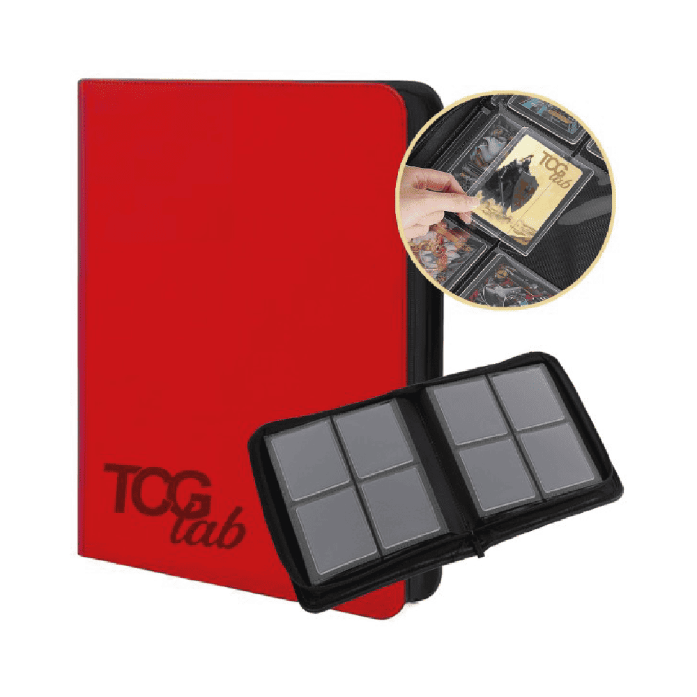 TcgLab Album per Toploader a 4 Tasche (112 toploader) - Rosso