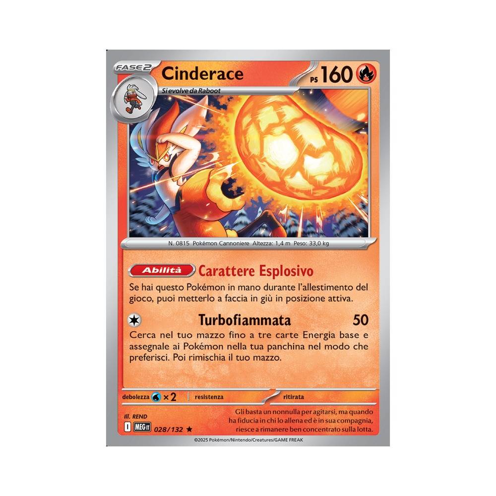 028/132 Cinderace Holo (ITA) - Megaevoluzione