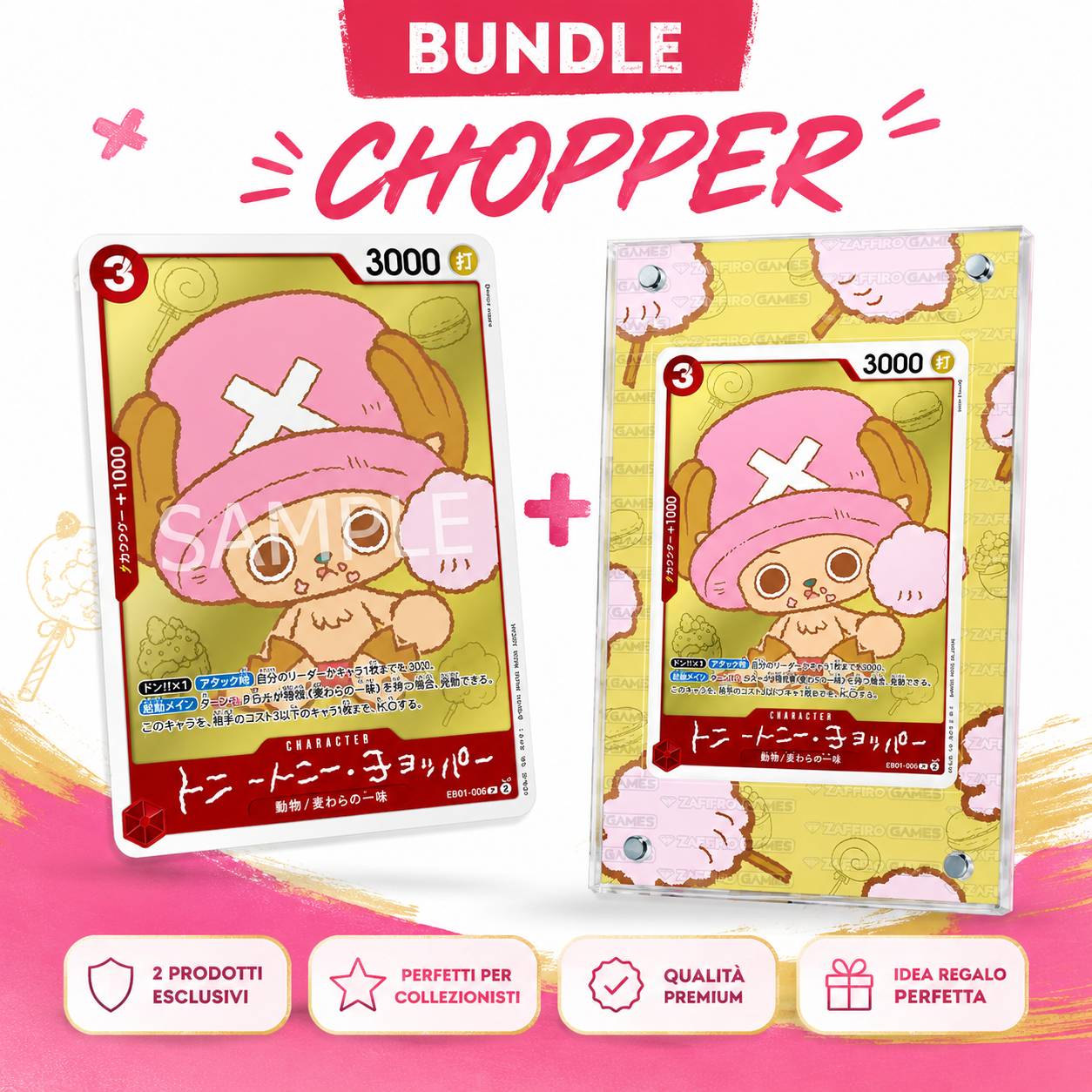 One Piece Card Game – Tony Tony Chopper Promo Card + Case Magnetico Extended Art