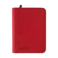Vault X - 4 Pocket Exo-Tech Zip Binder Red