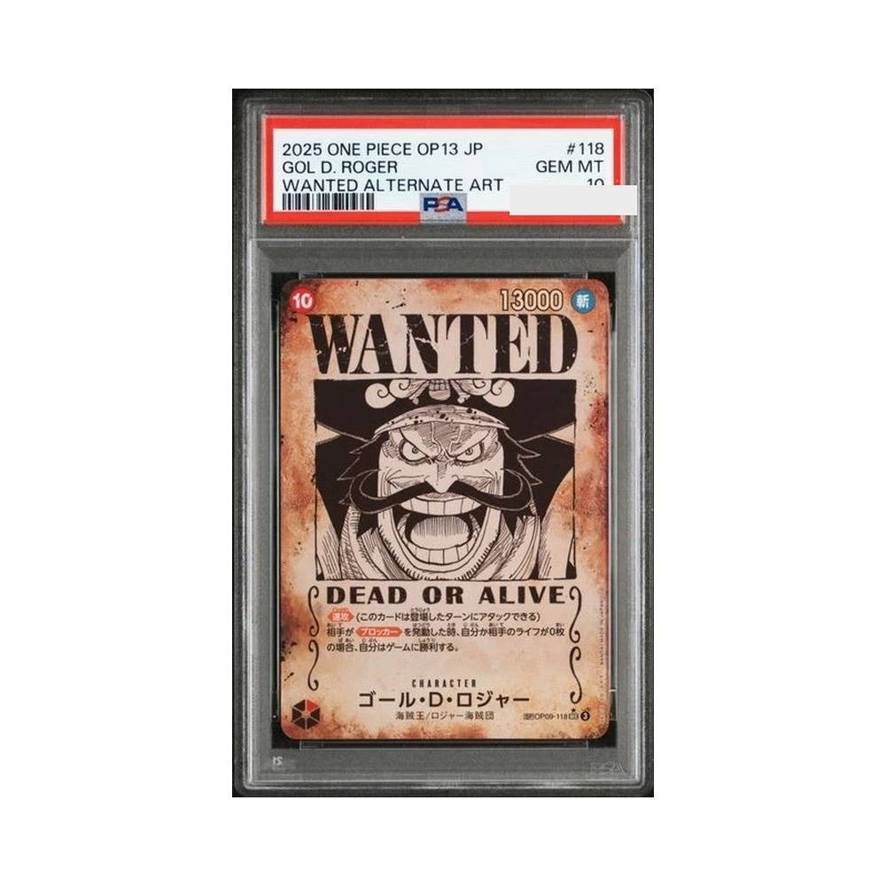 Gol D. Roger Wanted OP09-118 PSA 10