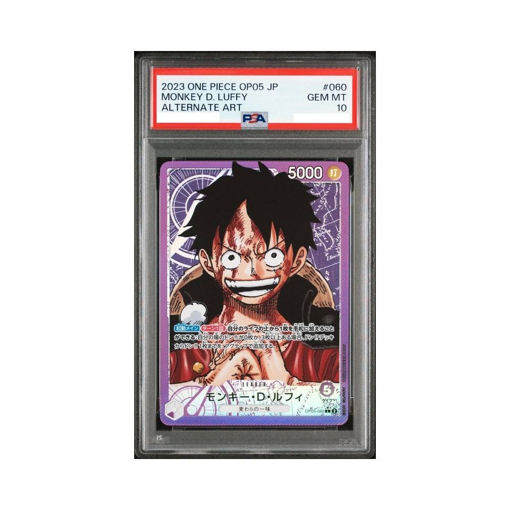 Monkey D. Luffy OP05-060 Leader Alt Ar PSA 10