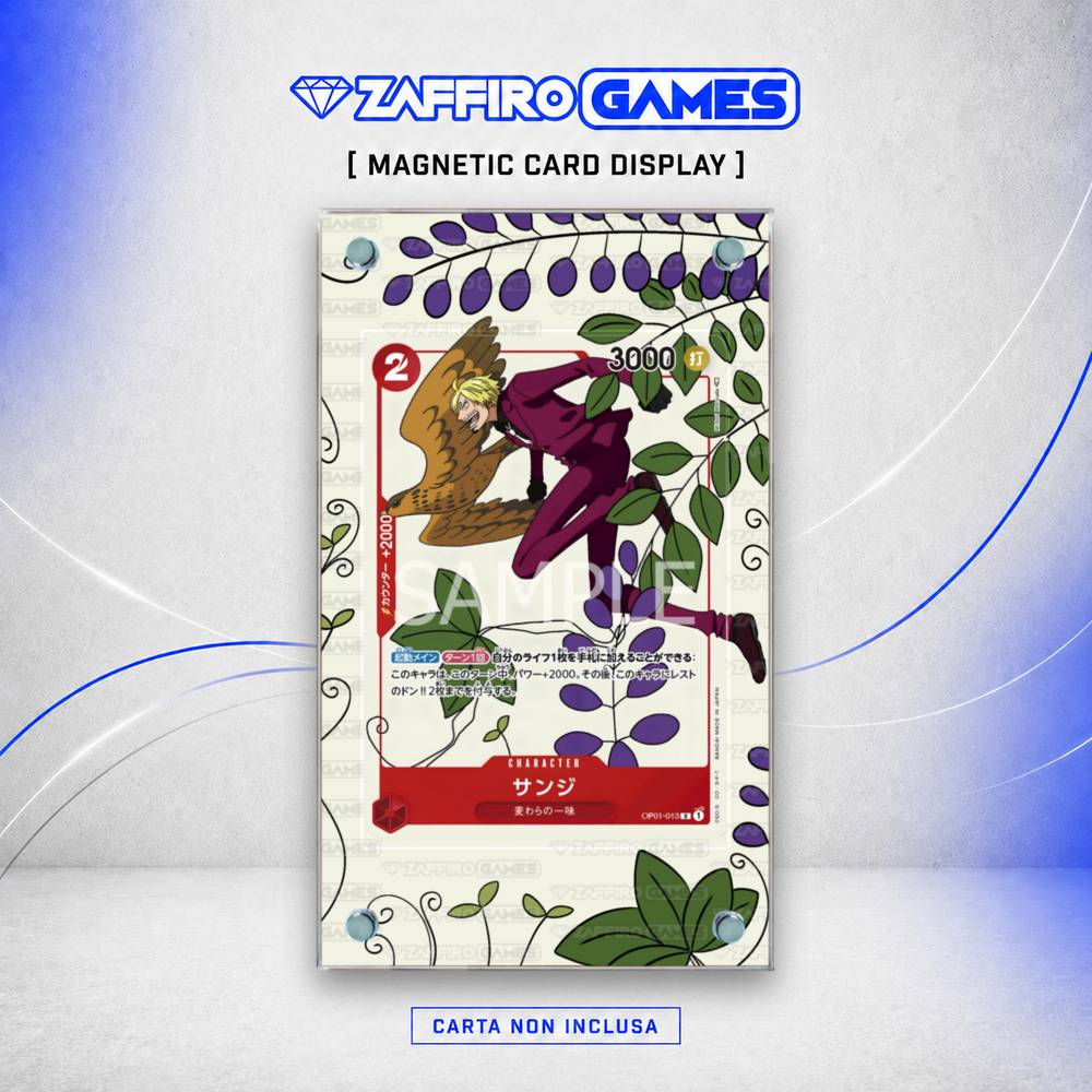 Zaffiro Games Collection - Case Magnetico Personalizzato Sanji OP01-013 Promo Card Set