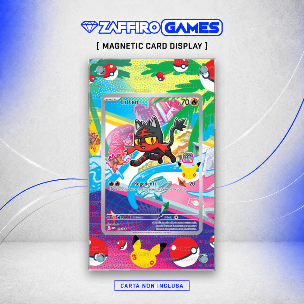 Zaffiro Games Collection - Case Magnetico Personalizzato Litten Compagni d'avventura 7th gen.