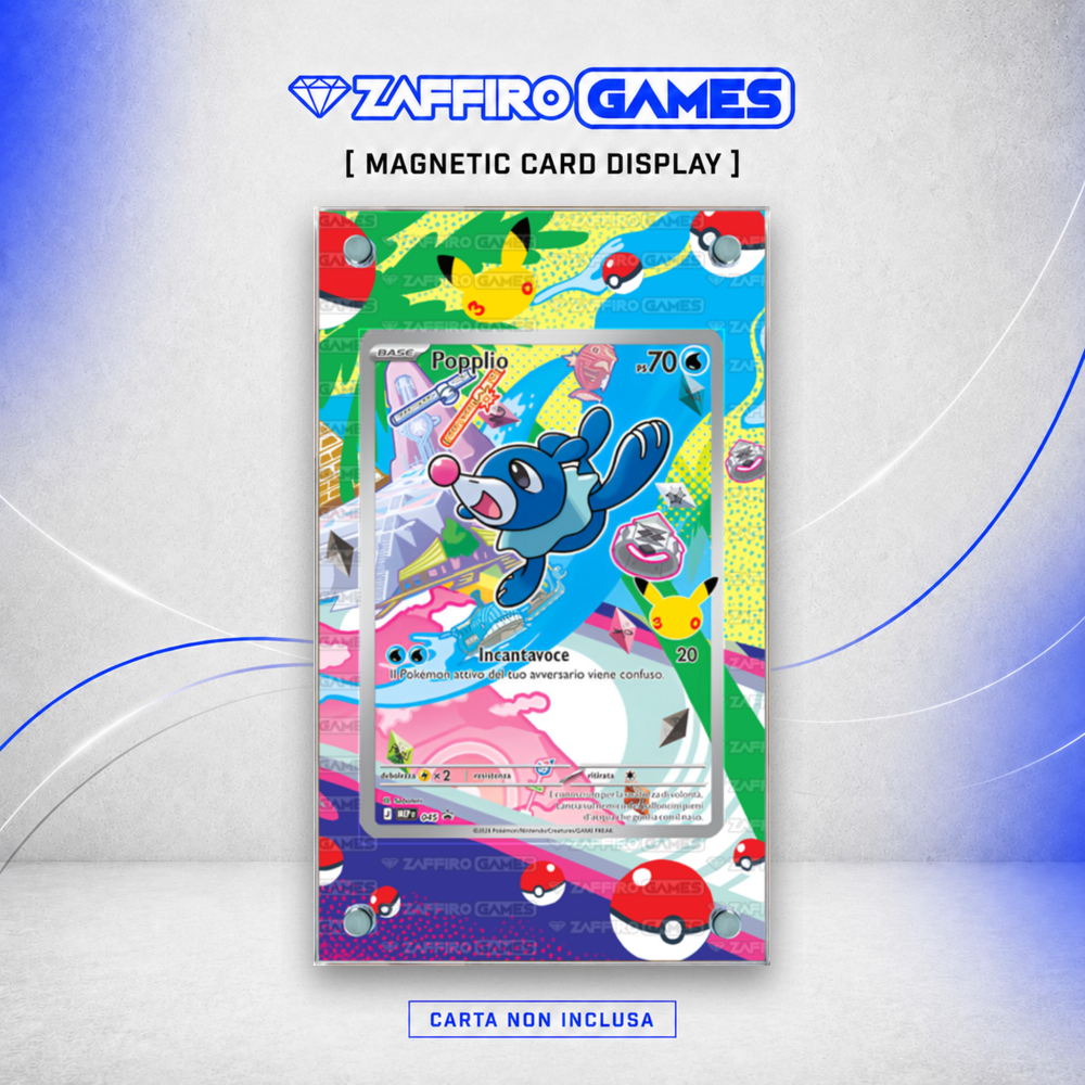 Zaffiro Games Collection - Case Magnetico Personalizzato Popplio Compagni d'avventura 7th gen.