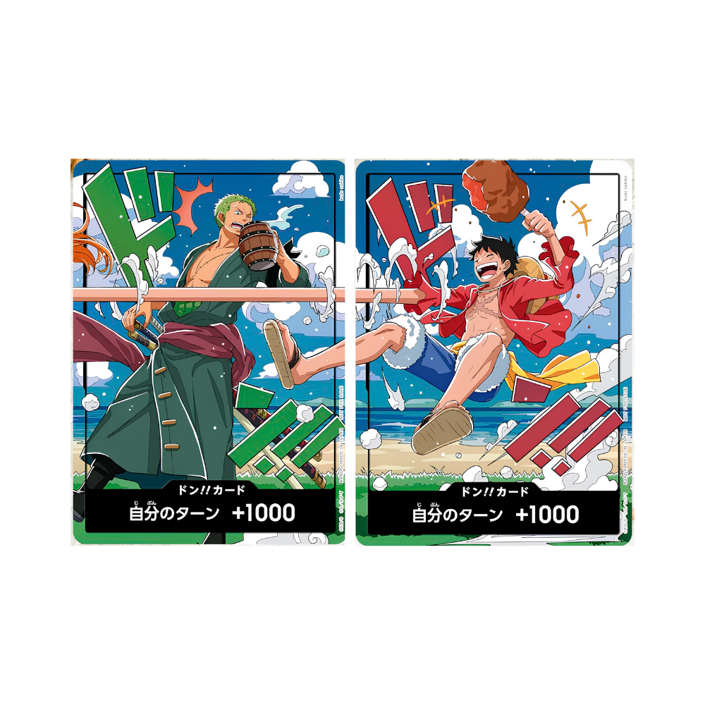 One Piece – World Unification Commemorative DON!! Card - Monkey D. Luffy & Zoro Set (JAP)